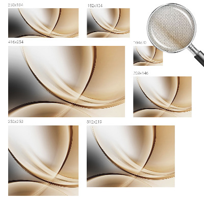 Peel and stick wall mural for living room with rounded lines