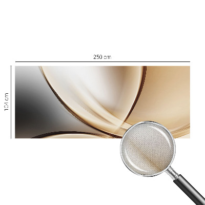 Peel and stick wall mural for living room with rounded lines