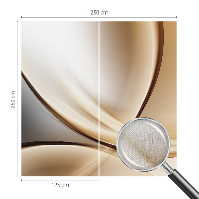 Peel and stick wall mural for living room with rounded lines