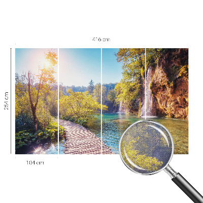 Peel and stick wall mural for bedroom with a natural landscape design