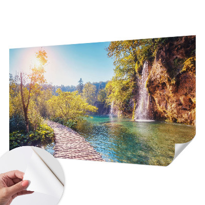Peel and stick wall mural for bedroom with a natural landscape design