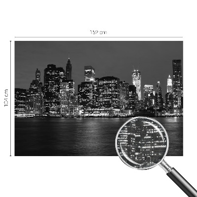 Peel and stick wall mural for bedroom featuring a night metropolis design
