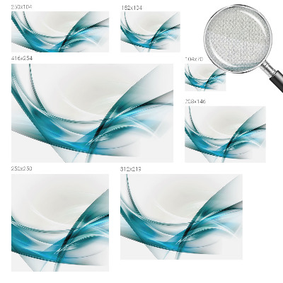 Peel and stick wall mural for kids' room Blue waves