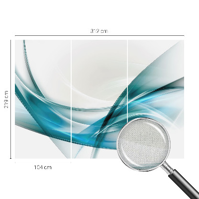 Peel and stick wall mural for kids' room Blue waves