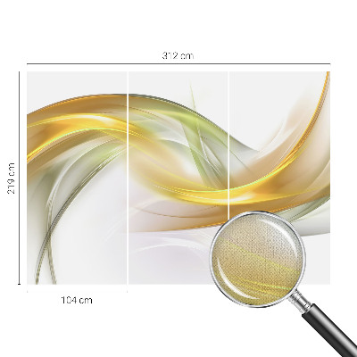 3D wall mural with a fluid harmony design