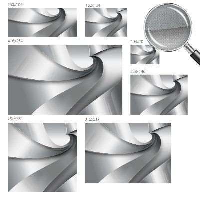 3D photo wallpaper mural with a geometric spirals design
