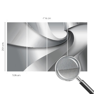 3D photo wallpaper mural with a geometric spirals design