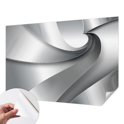 3D photo wallpaper mural with a geometric spirals design