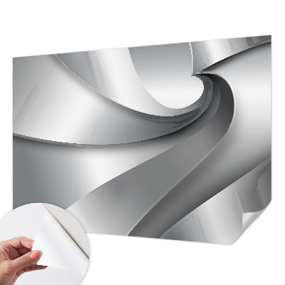 3D photo wallpaper mural with a geometric spirals design
