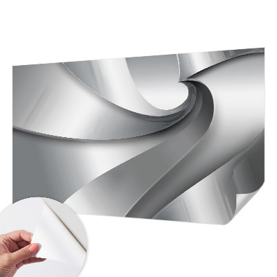 3D photo wallpaper mural with a geometric spirals design