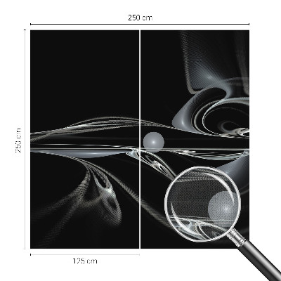Nursery wall mural with fluid line pattern suitable for nurseries