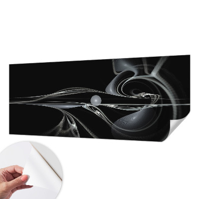 Nursery wall mural with fluid line pattern suitable for nurseries