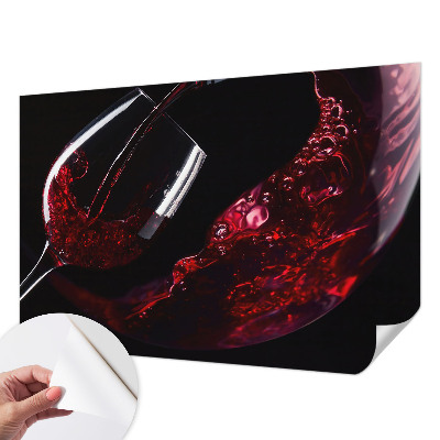 Peel and stick wall mural for living room Red wine