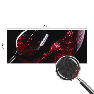 Peel and stick wall mural for living room in a red wine color