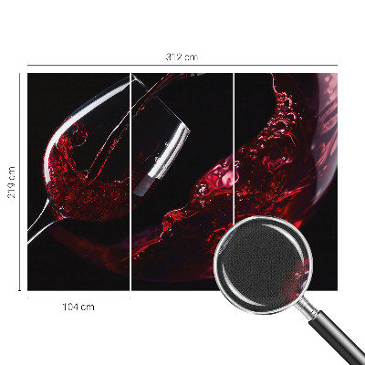Peel and stick wall mural for living room Red wine