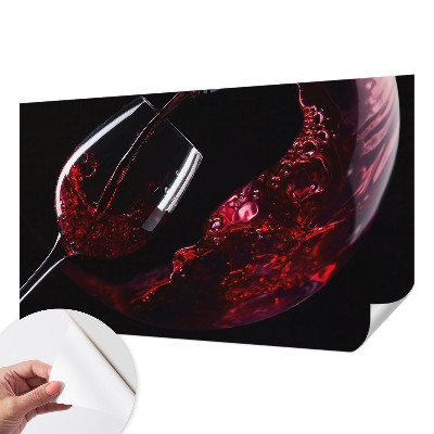 Peel and stick wall mural for living room Red wine