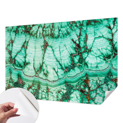 Baby room wall mural with green pattern