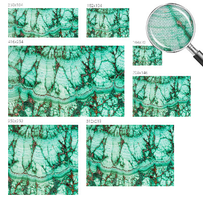 Baby room wall mural with green pattern