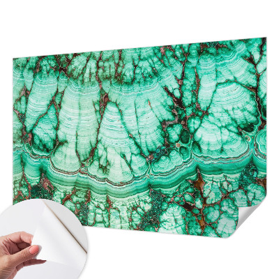 Baby room wall mural with green pattern