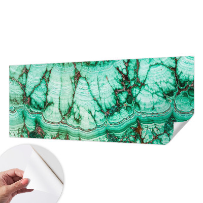 Baby room wall mural with green pattern