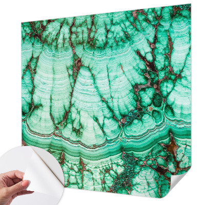 Baby room wall mural with green pattern