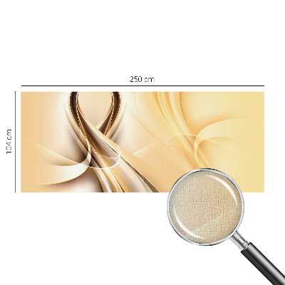 Peel and stick wall mural with a wavy line pattern
