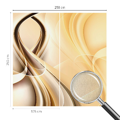 Peel and stick wall mural with a wavy line pattern