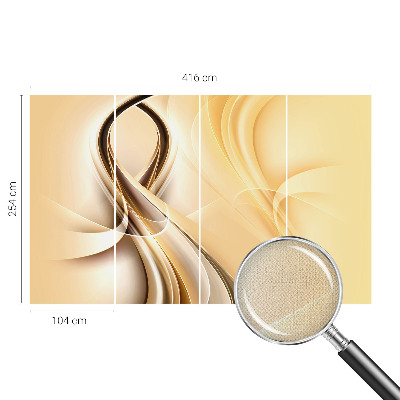 Peel and stick wall mural with a wavy line pattern