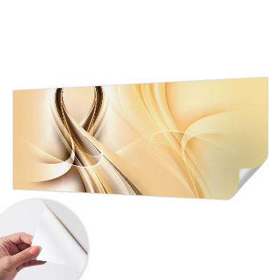 Peel and stick wall mural with a wavy line pattern