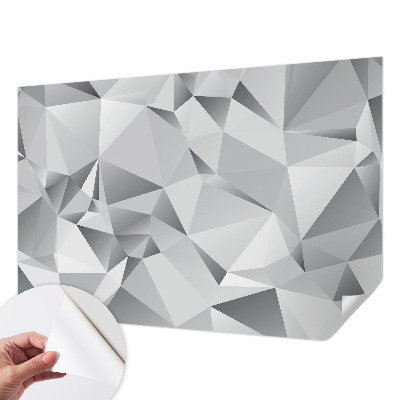 Stick-on wall mural with an abstract geometric design