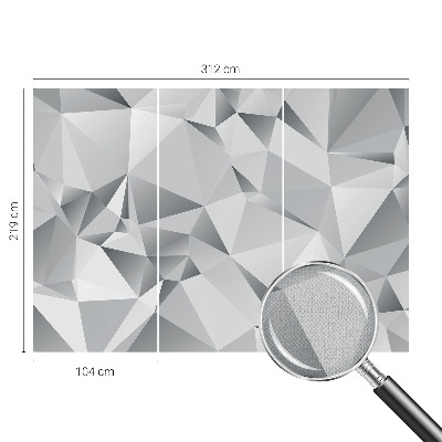 Stick-on wall mural with an abstract geometric design