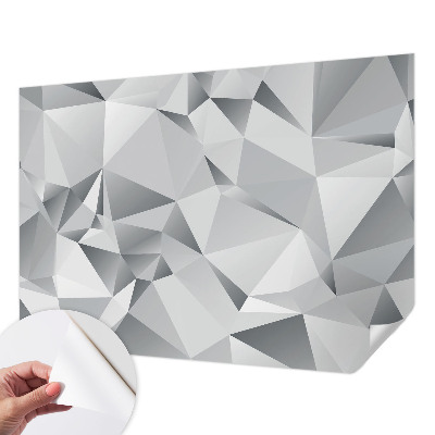 Stick-on wall mural with an abstract geometric design