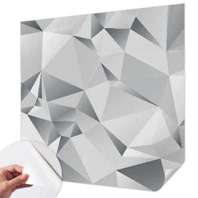 Stick-on wall mural with an abstract geometric design