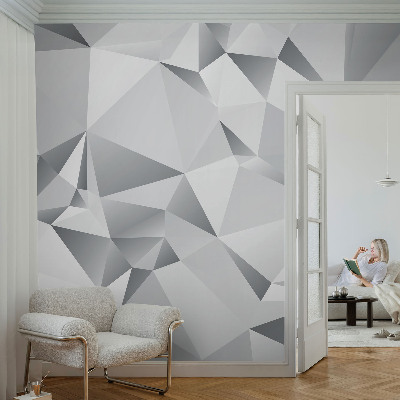 Stick-on wall mural with an abstract geometric design