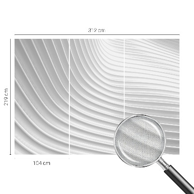 Self-adhesive photo wallpaper with an elegant waves pattern