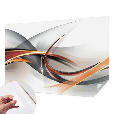 Removable wall mural wallpaper with an abstract dynamic pattern