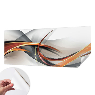 Removable wall mural wallpaper with an abstract dynamic pattern