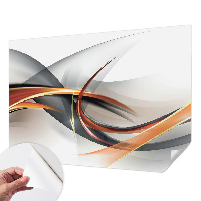 Removable wall mural wallpaper with an abstract dynamic pattern