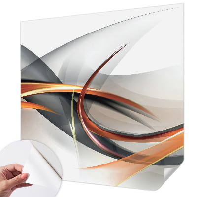 Removable wall mural wallpaper with an abstract dynamic pattern
