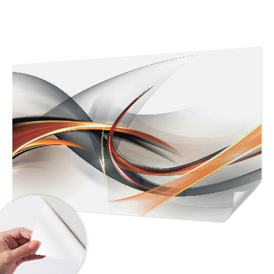 Removable wall mural wallpaper with an abstract dynamic pattern