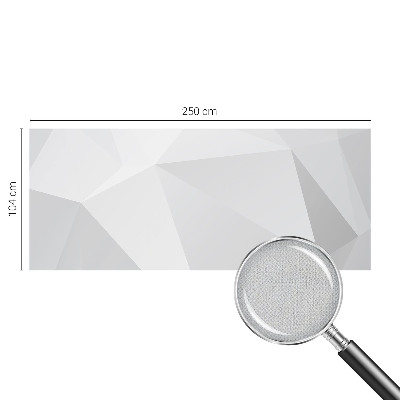 Removable wall mural with a gray triangle pattern