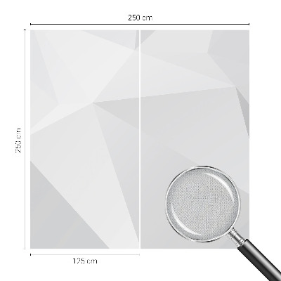 Removable wall mural with a gray triangle pattern