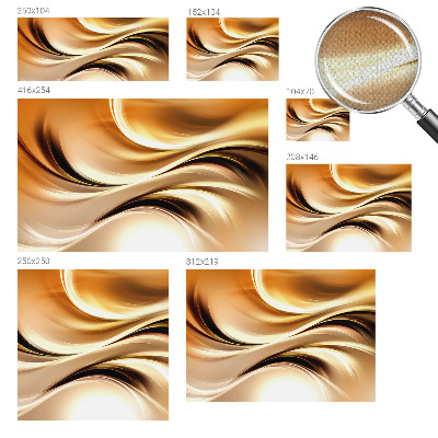 Peel and stick wall mural for living room with a fluid lines design