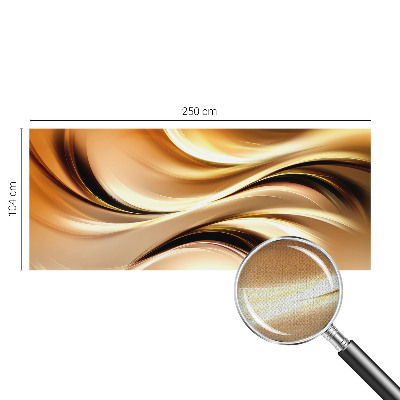 Peel and stick wall mural for living room with a fluid lines design