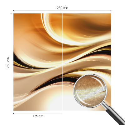 Peel and stick wall mural for living room with a fluid lines design