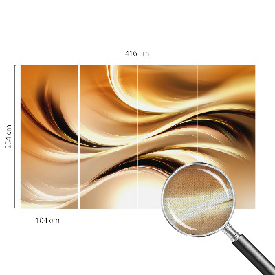 Peel and stick wall mural for living room with a fluid lines design