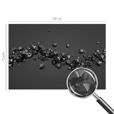 Peel and stick wall mural for bedroom with a black abstract lump pattern