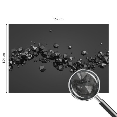 Peel and stick wall mural for bedroom with a black abstract lump pattern