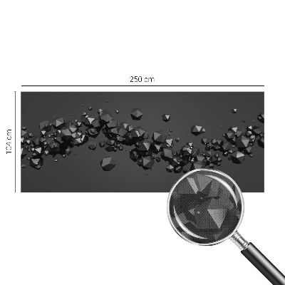 Peel and stick wall mural for bedroom with a black abstract lump pattern