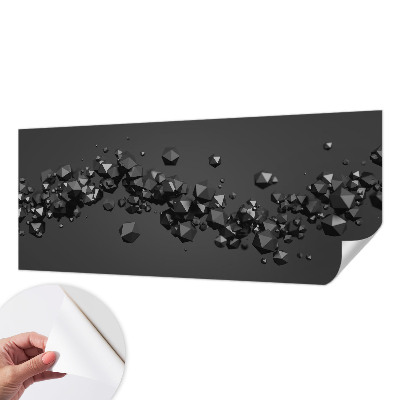 Peel and stick wall mural for bedroom with a black abstract lump pattern